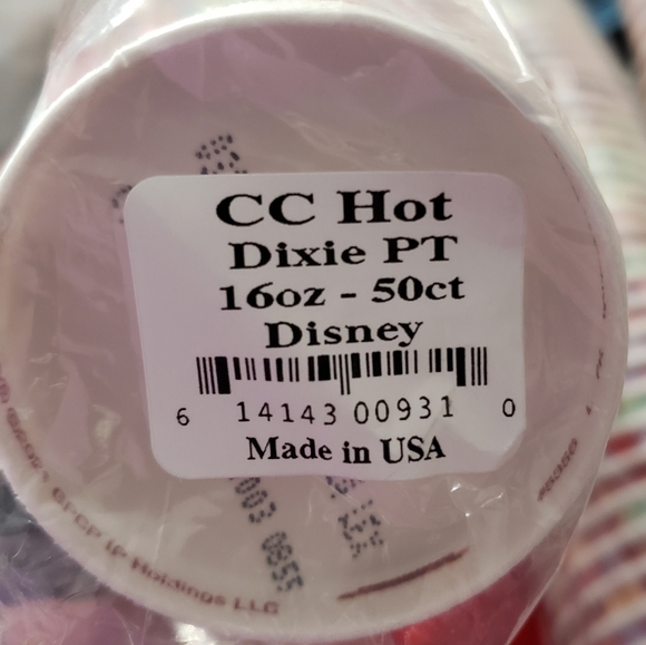 Disneyland Resort Disney Mickey Dixie Perfectouch Paper Hot Cups 16oz Pack Of 50 - Picture 7 of 7